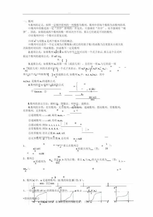 高中数学数列知识点总结(精华版)
