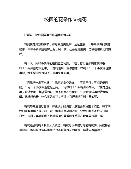 校园的花朵作文槐花