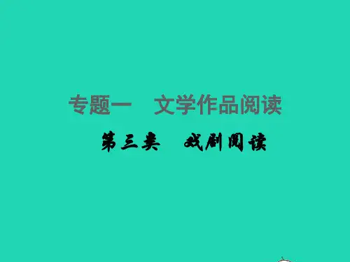 (杭州专版)中考语文专题一-第三类-戏剧阅读