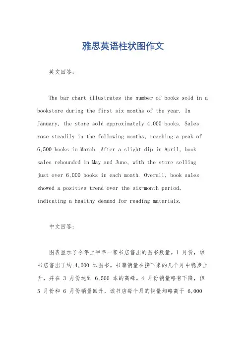 雅思英语柱状图作文