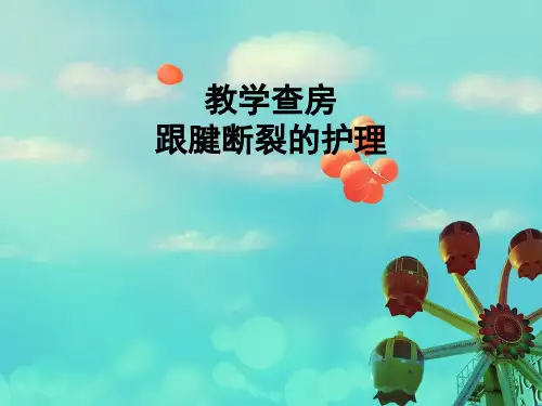 跟腱断裂教学查房(课堂PPT)