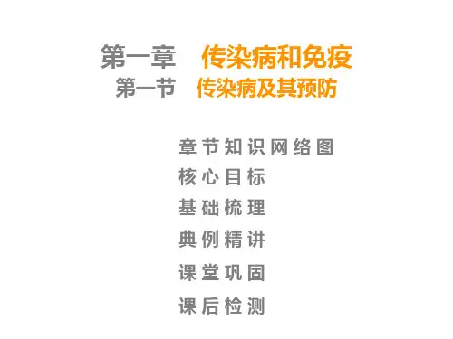 人教版八年级生物课件：下册  第8单元  第1章  第1节 传染病及其预防(共45张PPT)