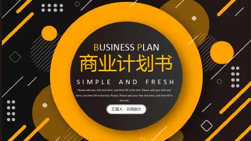 欧美风商业计划书通用PPT模板