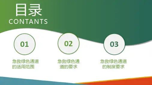 急诊科救护 急救绿色通道(急危重症护理课件)