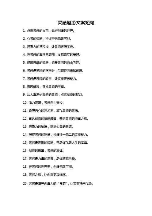灵感遨游文案短句