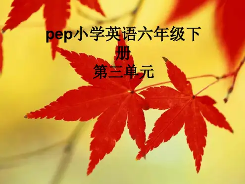 人教版pep六年级下册英语知识树课件(分析：目标)共10张