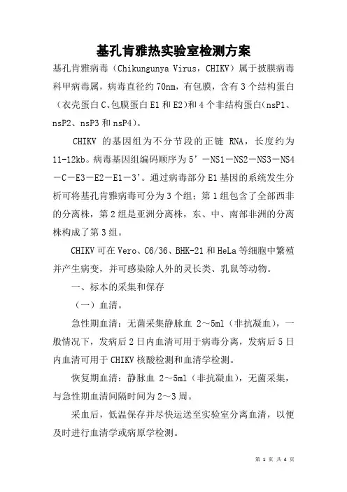 基孔肯雅热实验室检测方案
