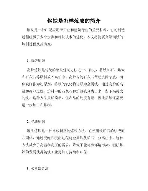 钢铁是怎样炼成的简介