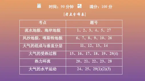 2020新教材高中地理第二章自然地理要素及现象阶段质量测评(二)课件中图版必修第一册