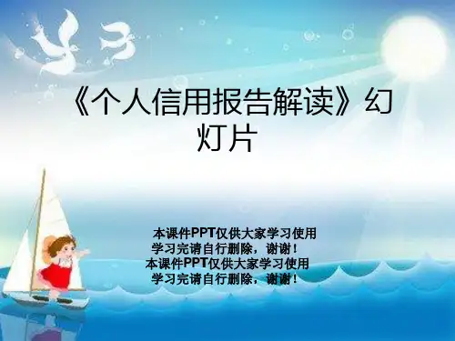 《个人信用报告解读》幻灯片