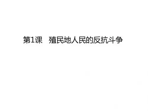 人教部编版历史九年级下册第1课    殖民地人民的反抗斗争课件 (共27张PPT)