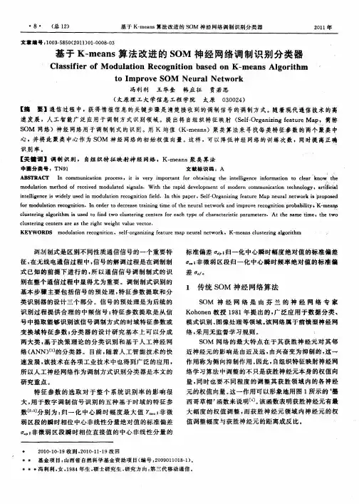 基于K-means算法改进的SOM神经网络调制识别分类器