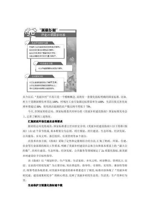 美丽乡村 项标准