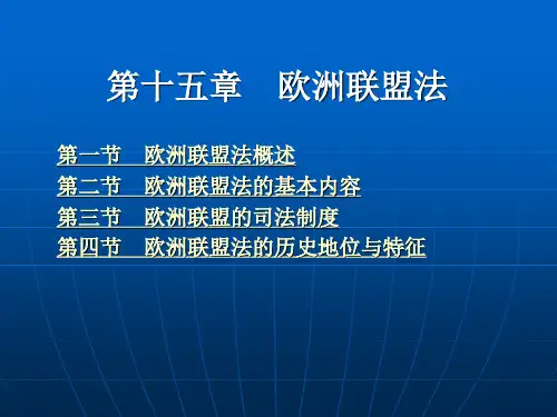 第十五章 欧洲联盟法
