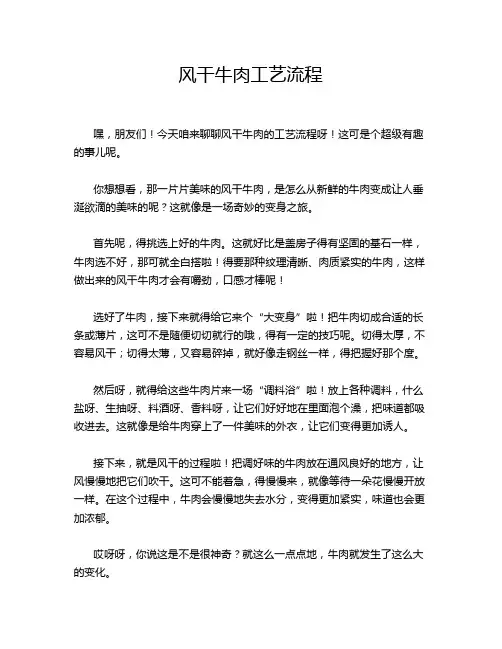 风干牛肉工艺流程