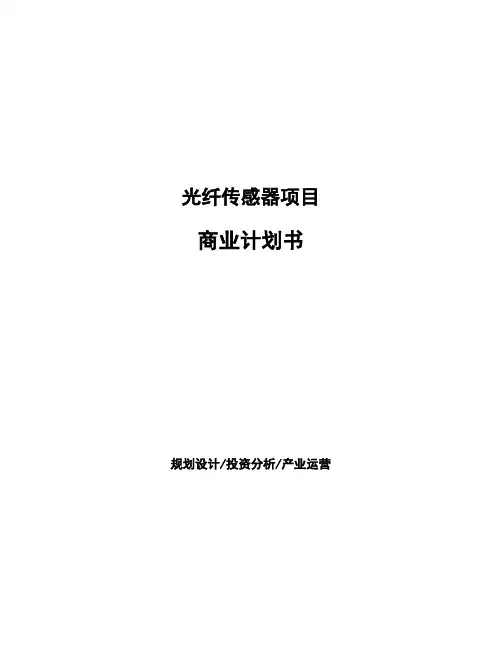 光纤传感器项目商业计划书