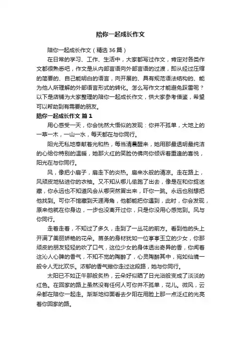 陪你一起成长作文