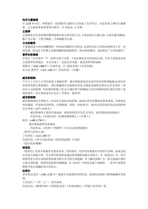 外国美术史名词解释