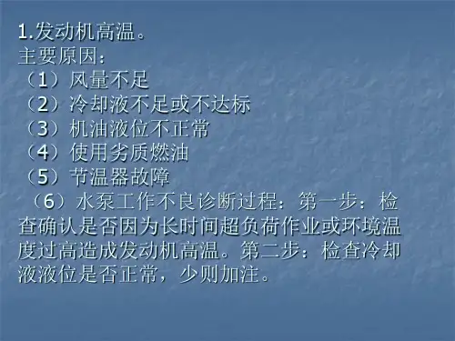 挖掘机故障分析与排除课件