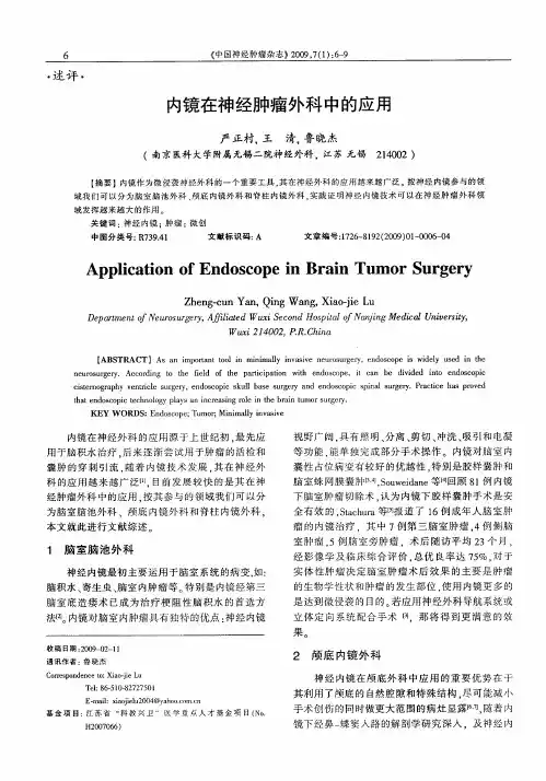内镜在神经肿瘤外科中的应用