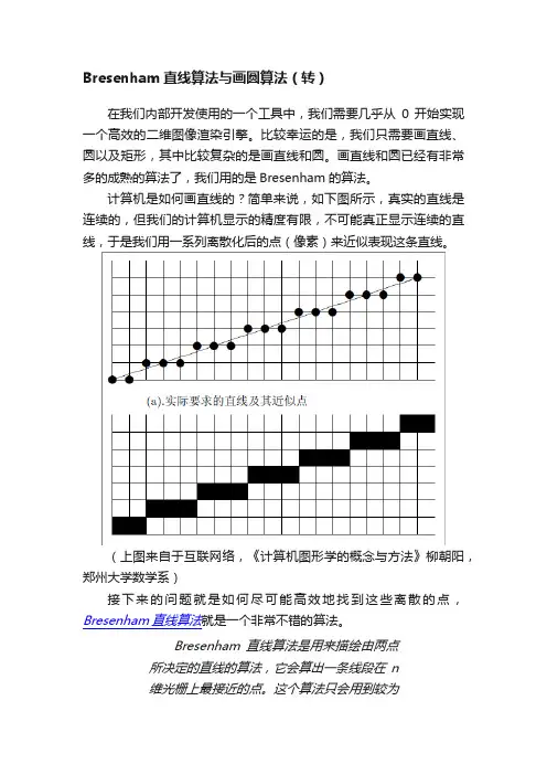 Bresenham直线算法与画圆算法（转）