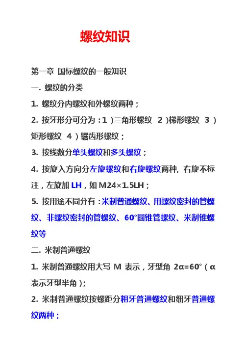 螺纹知识