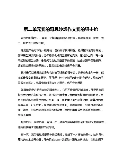第二单元我的奇思妙想作文我的狙击枪