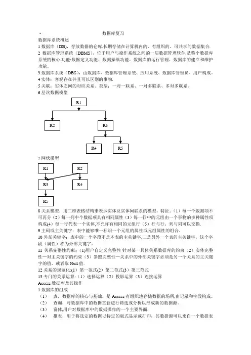 access数据库复习