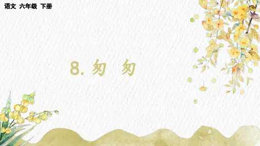 部编版六年级语文下册8.匆匆课件(共26张PPT)