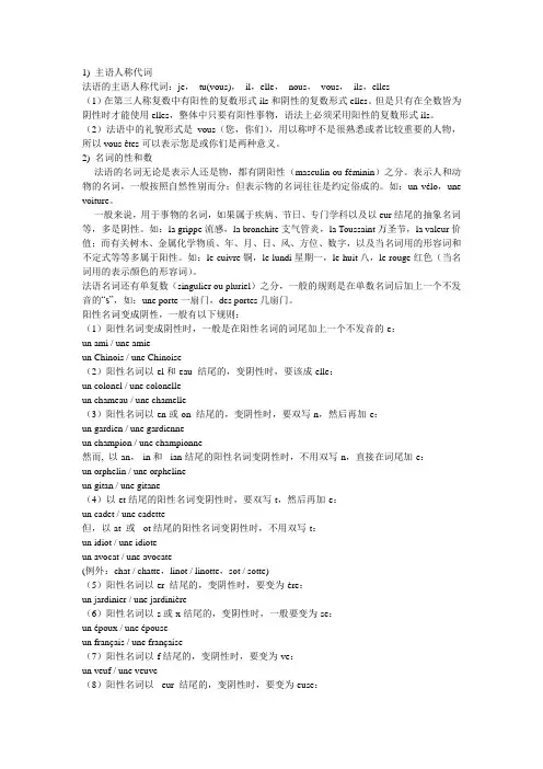 最全的法语语法