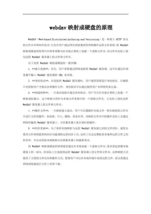 webdav映射成硬盘的原理