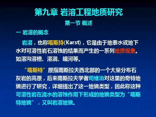 第九章 岩溶工程地质研究