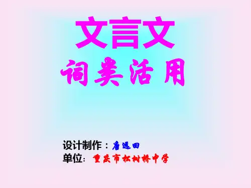 高考复习文言文词类活用2