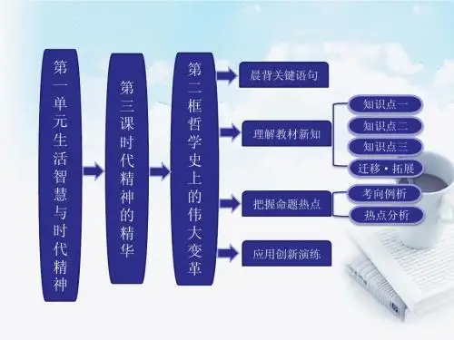 2013学年高中政治 教师用书 1.3.2哲学史上的伟大变革课件 新人教版必修4