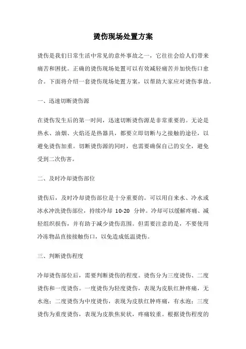 烫伤现场处置方案