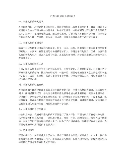石墨电极 可行性研究报告