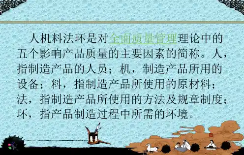 人机料法环的质量管理共16页PPT资料课件