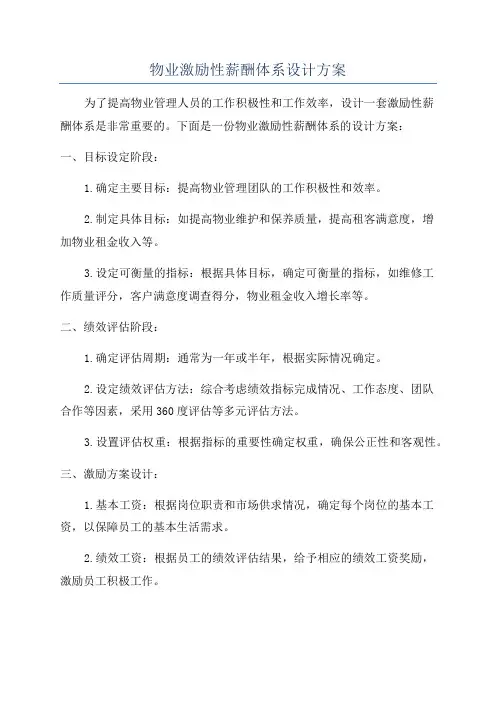 物业激励性薪酬体系设计方案
