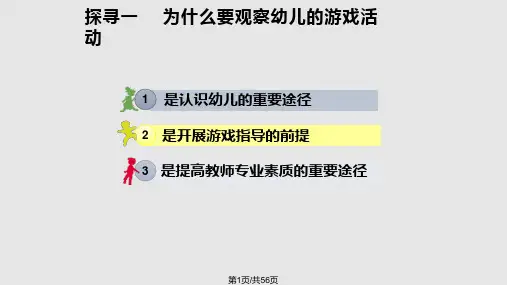 话题单元幼儿园游戏活动观察与评价PPT课件