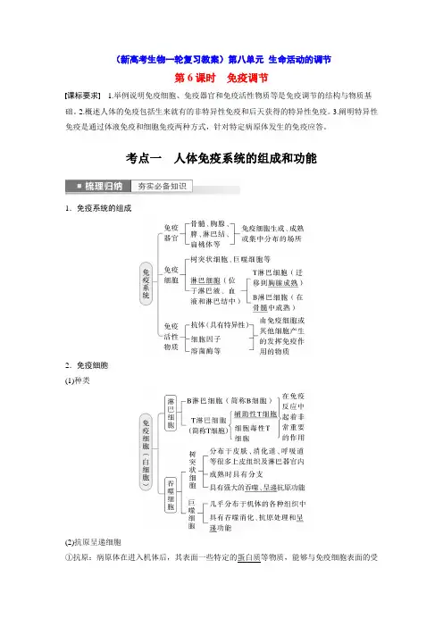 免疫调节(新高考生物一轮复习教案)