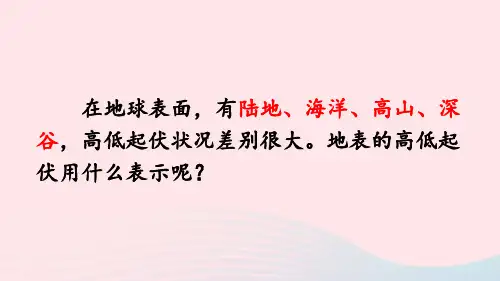 七年级地理上册第一章地球和地图第四节地形图的判读上课课件新版新人教版