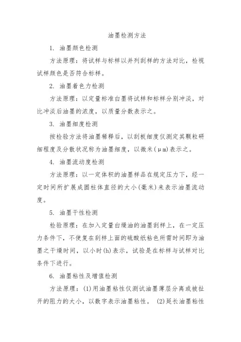 油墨检测方案
