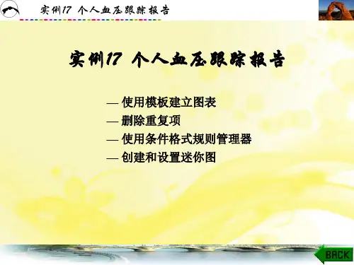 实例17  个人血压跟踪报告