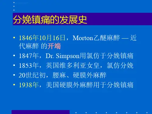 分娩镇痛超好的学习课件ppt
