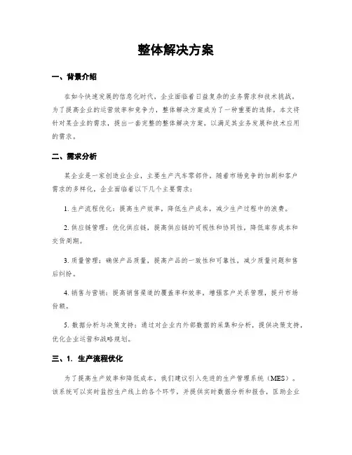 整体解决方案