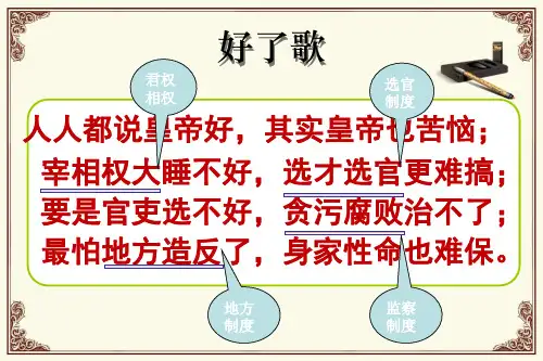 高中历史必修1《古代中国的政治制度第3课 从汉至元政治制度的演变》790人教PPT课件