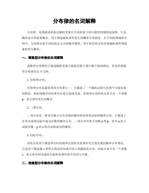 分布律的名词解释