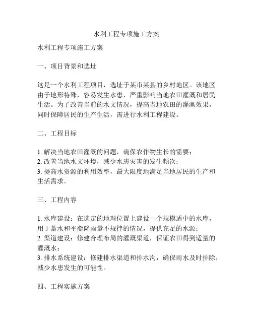 水利工程专项施工方案