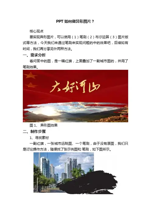 PPT如何做异形图片？