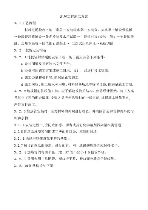 地暖工程施工方案31191